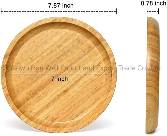 China Manufacturer Round Large Bamboo Coaster for Plant Pots 