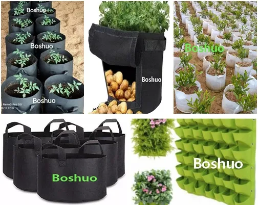 Gardening Heavy Duty Fabric Garden Jumbo Black Round Plants Grow Root Bags for Nursery Bonsai Shrub Flower Datepalm Blueberry Trees Chinese Manufacturer 