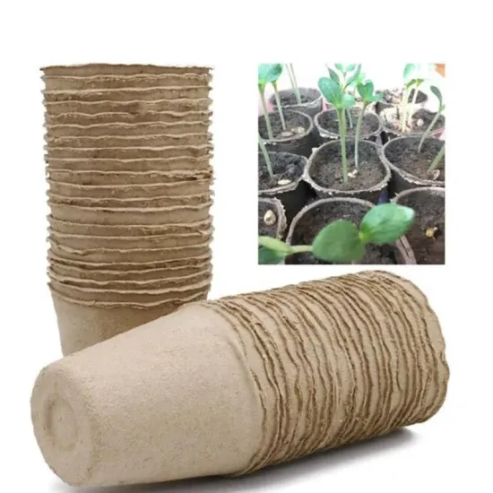 Seed Starter Biodegradable Peat Pots Seedling Planting Pots with Labels Plant Pots with Humidity Domes 