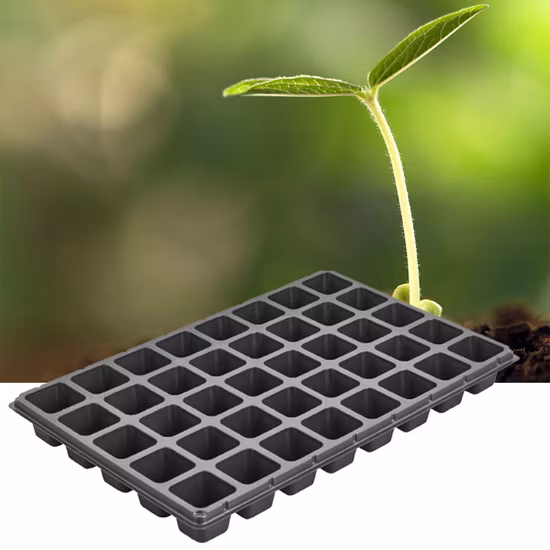 Seed Starter Tray, Polystyrene Plastic Rice Seedling Tray, Nursery Plug Flower Pot Sprouting Plant Grow Tray