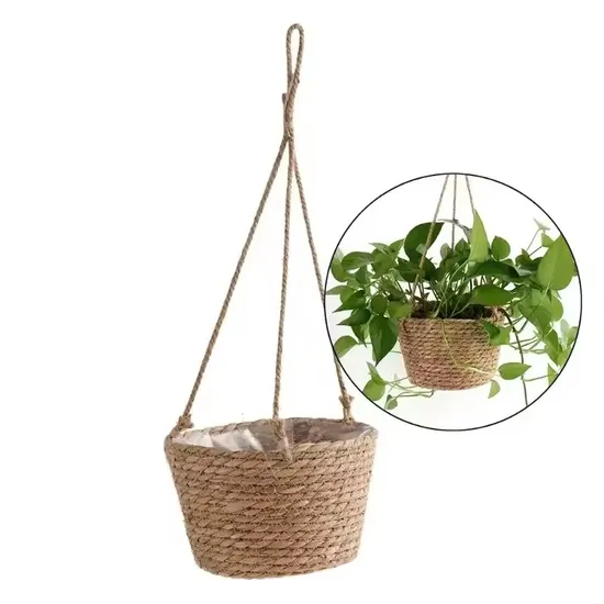 Home Decor Hanging Plant Pots Flower Pots & Planters Fresh Coconuts Hanging Flower Pot 12 Inch Hanging Baskets