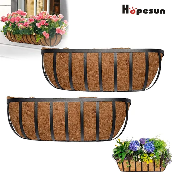 English Railing Window Boxes Planters, English Horse Trough Planter, Flat Iron Series Planter Boxes, Metal Wall
