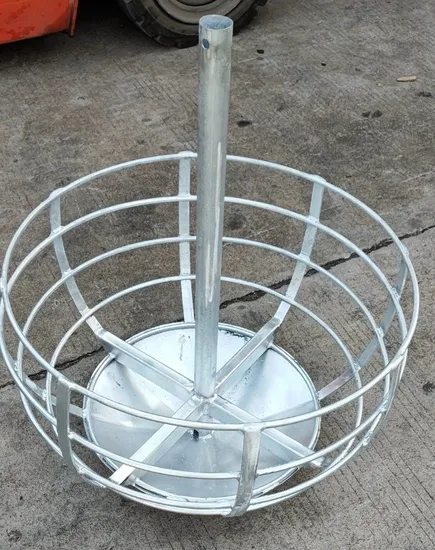 Hot Dipped Galvanized Outdoor Spiral Hanging Storage Metal Flower Basket 