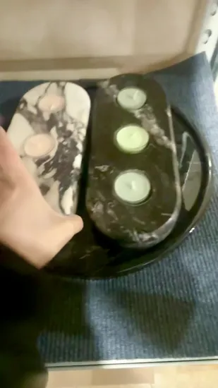 Luxury Candle Container Stone Creative Marble Candle Pot 