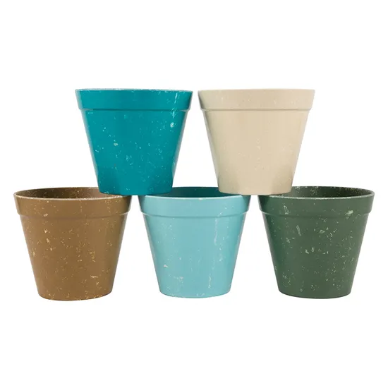 Biodegradable Garden Bamboo Fiber Cheap Flower Eco Pot in Bulk for Family Use 