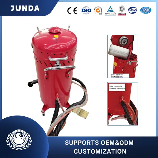 28 Gallon Dustless & Dry Sand Blasting Pot Blaster Vacum Recycler Jd 400da 