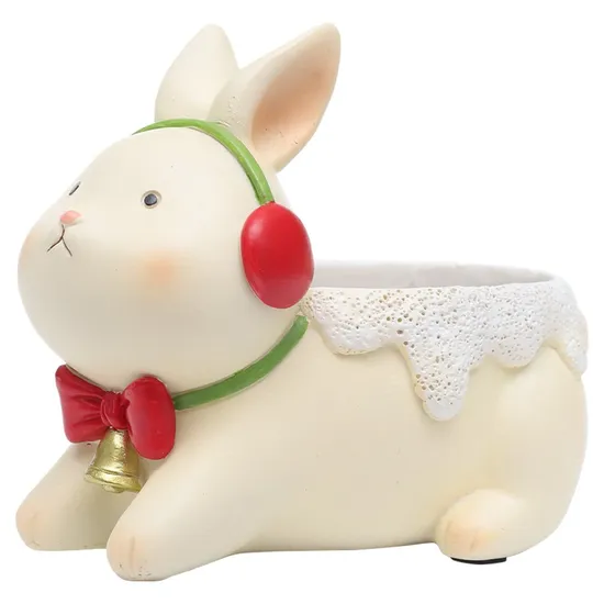 Custom Christmas Cartoon Cute Pet Desktop Resin Succulent Planter Pots 