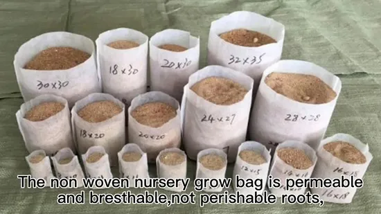 White Color Small Plant Grow Bags Nursery Plant Growing Bags 