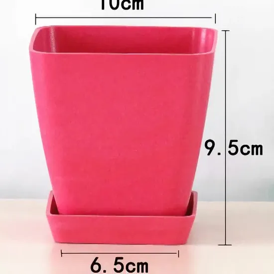 Customized Wholesale Biodegradable Bamboo Fiber Flower Plant Pot for Decoration 